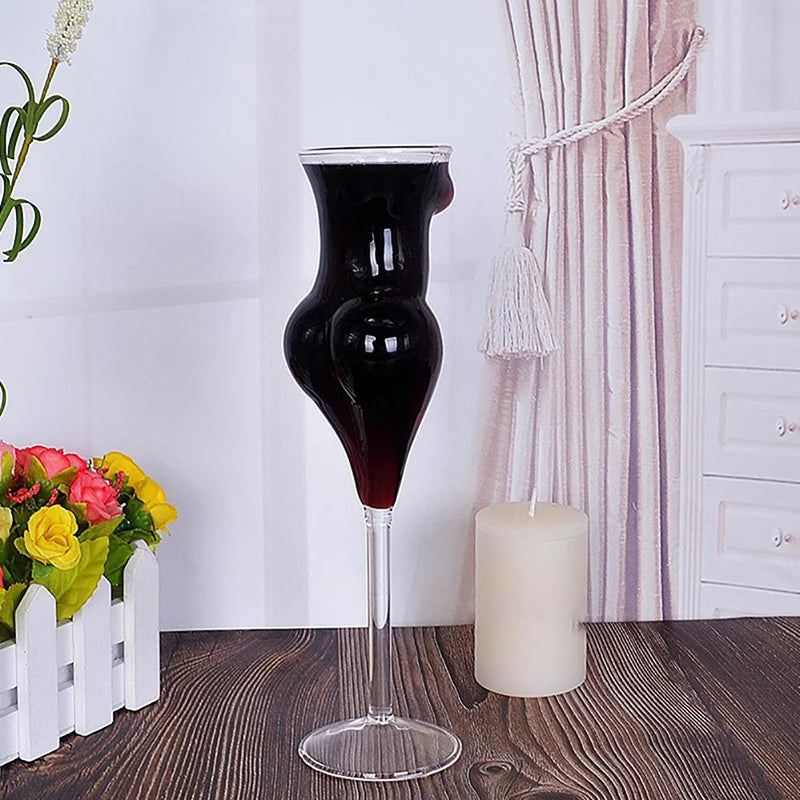 Sculptural Lady Wine Glass