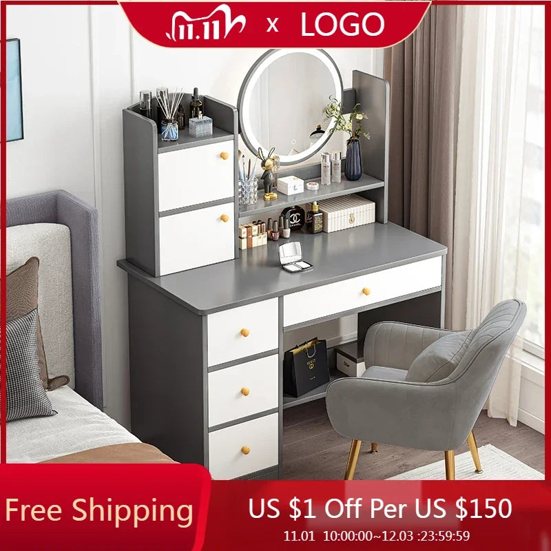 Classic Mirror Dressing Table Set