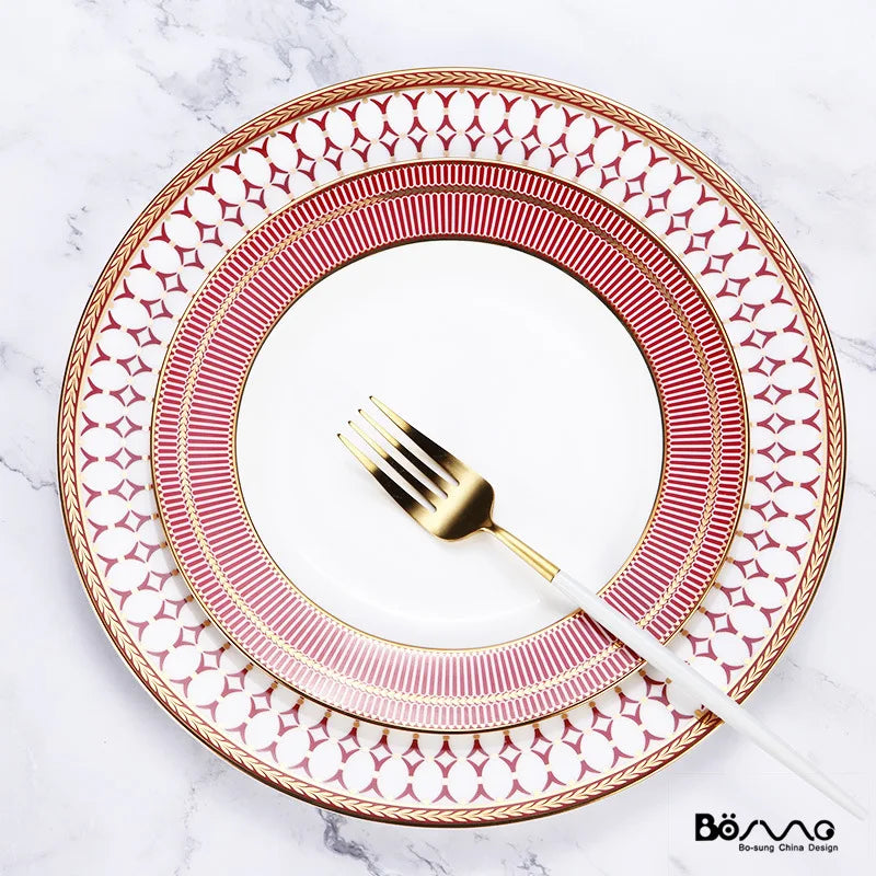 Festive Red Dinner Plate