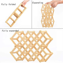 Collapsible Six-Bottle Wooden Wine Rack
