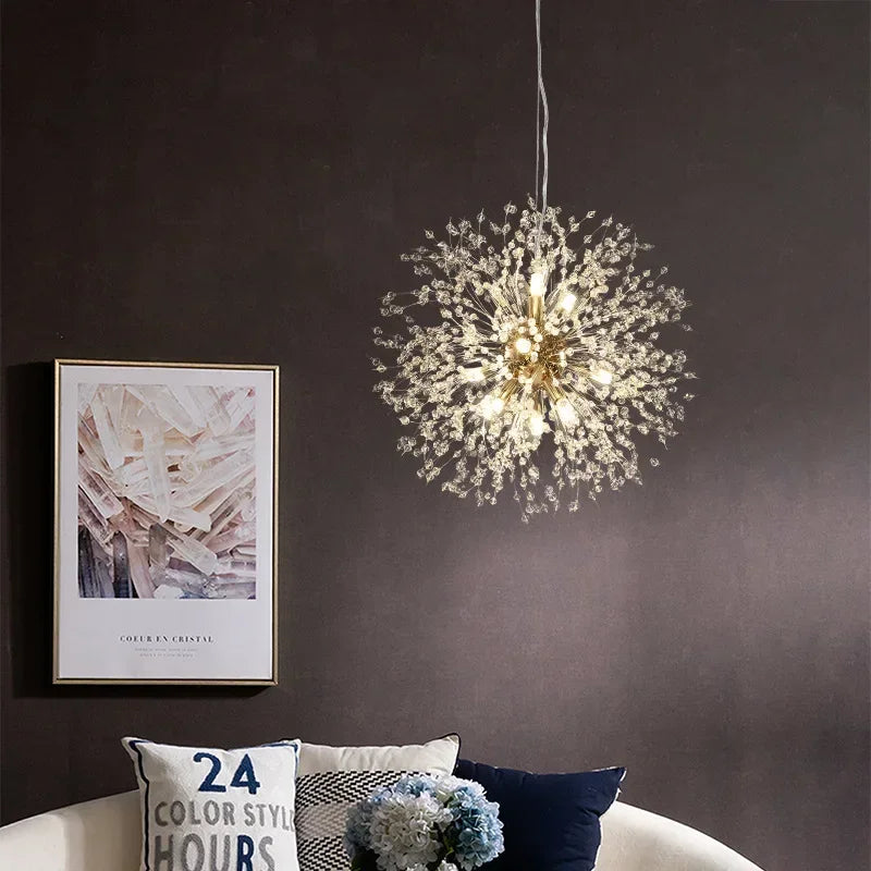 Crystal Dandelion Floral Chandelier