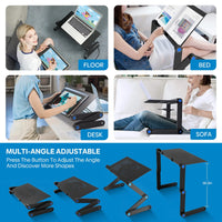 Adjustable Aluminum Laptop Desk - Portable Ergonomic Stand