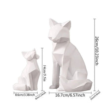 Geometric White Fox Statue