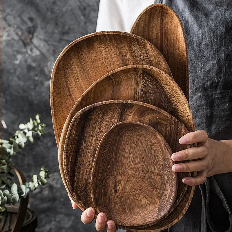 Whole Wood Irregular Tableware Set - 6-Piece Natural Collection