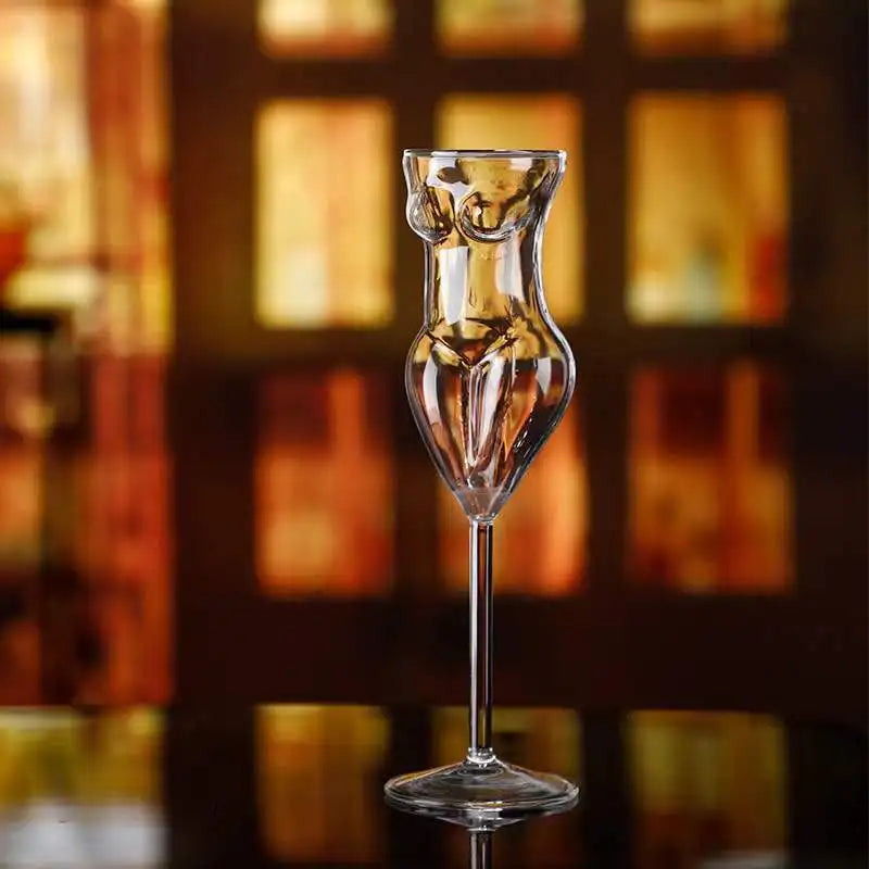 Sculptural Lady Wine Glass