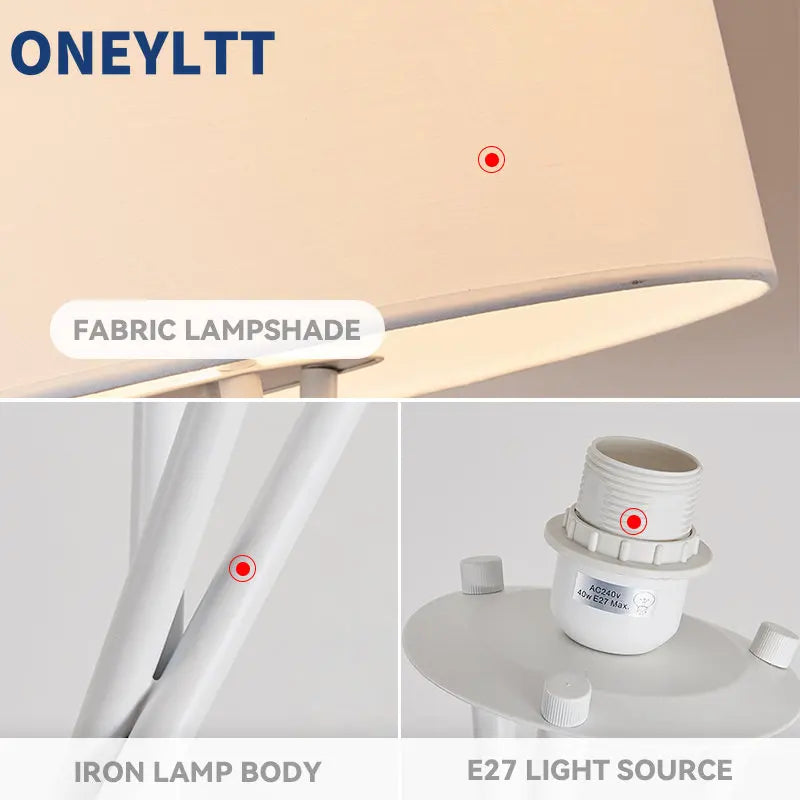 Wood Metal LED Floor Lamp
