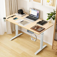 Height-Adjustable Computer Desk with Drawer - Classic Design
