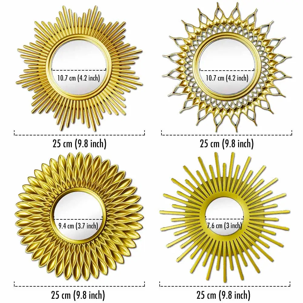 Gold Sunburst Wall Mirror