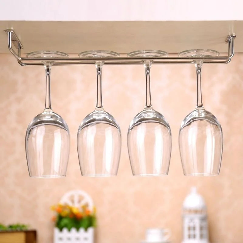 Wall-Mounted Hanging Wine Glass Rack