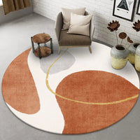 Modern Light Luxury Round Carpet - Premium Polyester Design