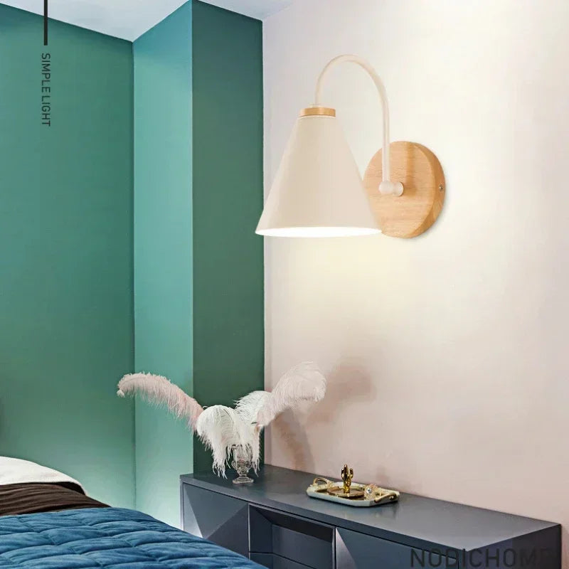 Nordic Fabric Shade Wall Lamp