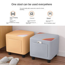 Solid Wood Fabric Ottoman