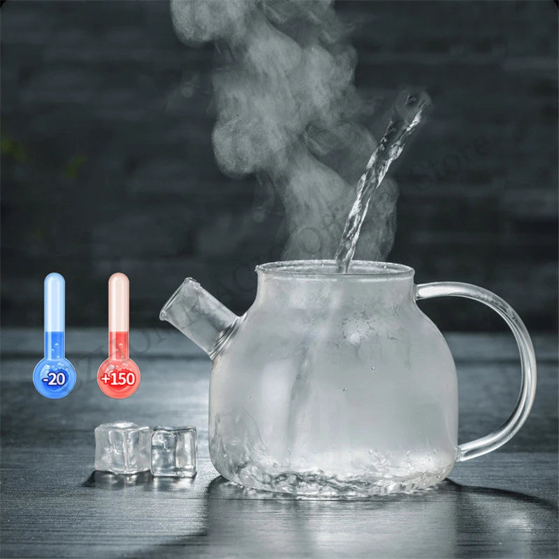 Heat-Resistant Borosilicate Glass Pitcher