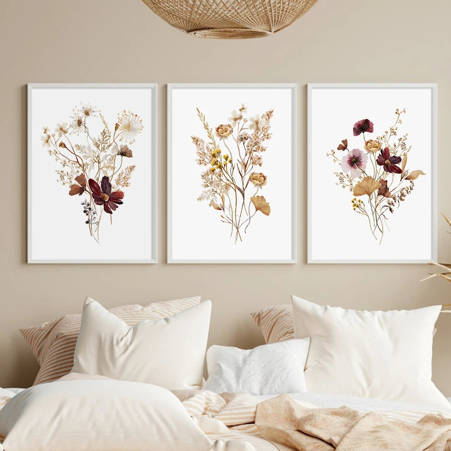 Green Gold Botanical Canvas Poster