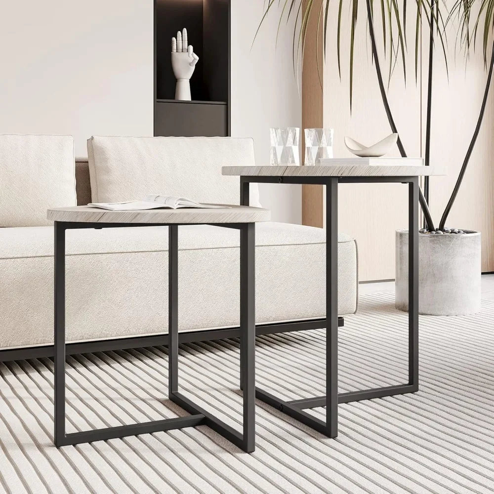 Round Nesting End Tables