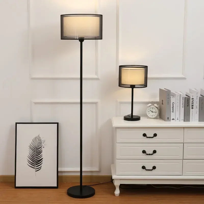 Minimalist LED Floor Lamp - Modern Aluminum Design with Remote Control
