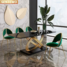 Italian Marble Dining Table Set