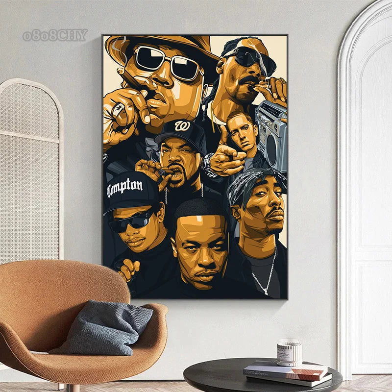 Hip Hop Snoop Dogg Star Poster - Premium Canvas Wall Art