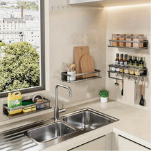 Black Aluminum Kitchen Wall Shelves