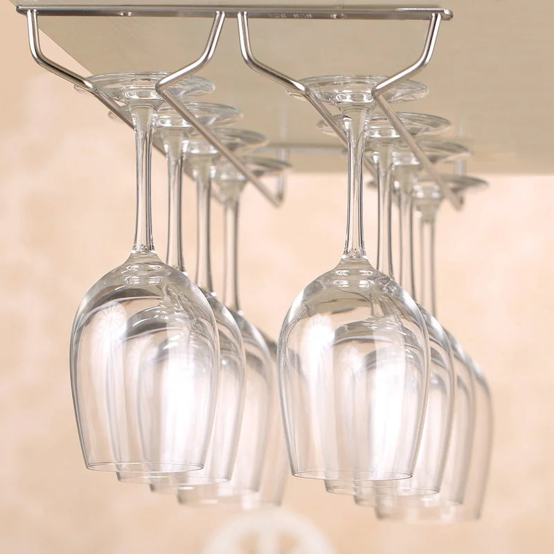 Wall-Mounted Hanging Wine Glass Rack