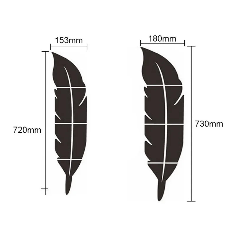 Feather Plume Mirror Decal