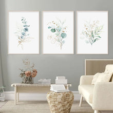 Green Gold Botanical Canvas Poster