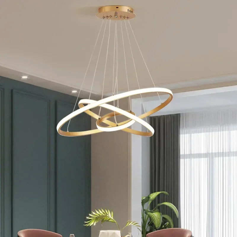 Multi-Ring Dimmable LED Chandelier