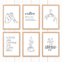Nordic Coffee Bar Sign - Canvas Wall Art Print