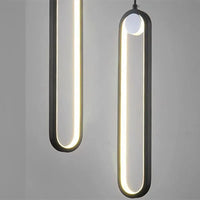 Modern LED Pendant Light - Aluminum Black/Gold Design