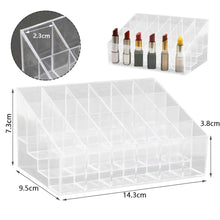 Clear 24 Grid Makeup Organizer