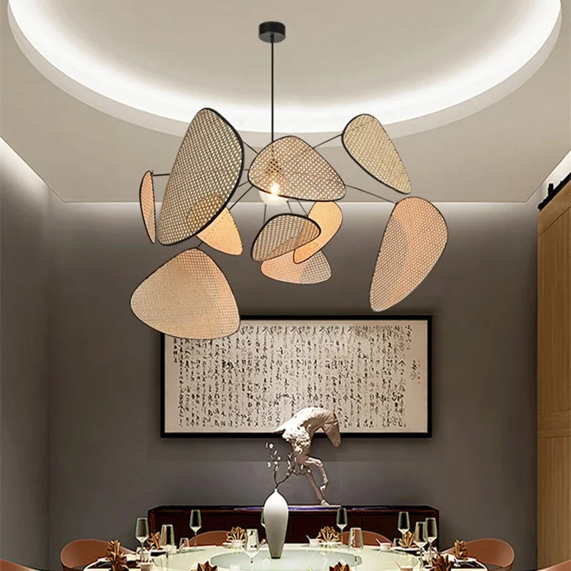 Handwoven Rattan Designer Chandelier