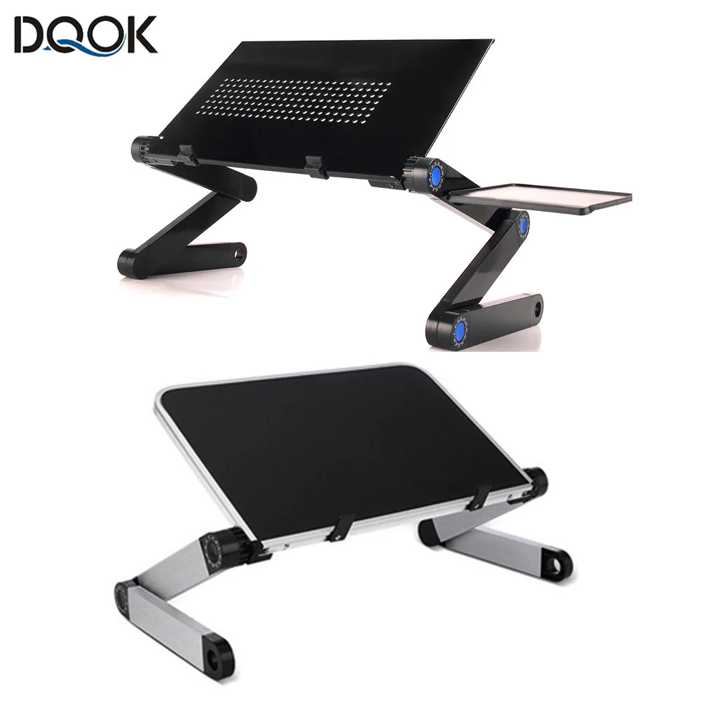 Simple Laptop Table with Keyboard Shelf - Space-Saving Desk