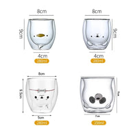 Double Layer Animal Style Glass - 280ML Cute Drinkware