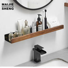 Nordic Wood Iron Wall Shelf