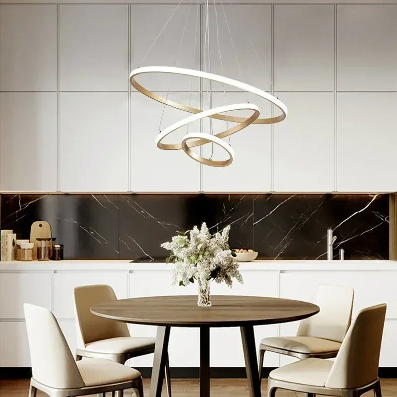 Multi-Ring Dimmable LED Chandelier