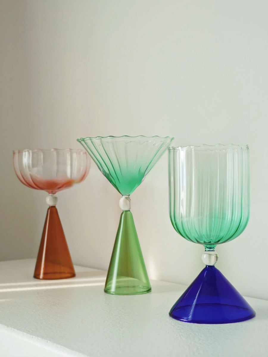 Cute Jelly Bean Goblets - Colorful Glass Drinkware 150-250ML