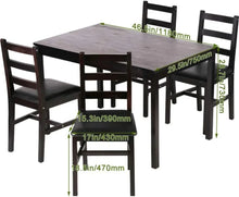 Industrial Five-Piece Dining Table Set