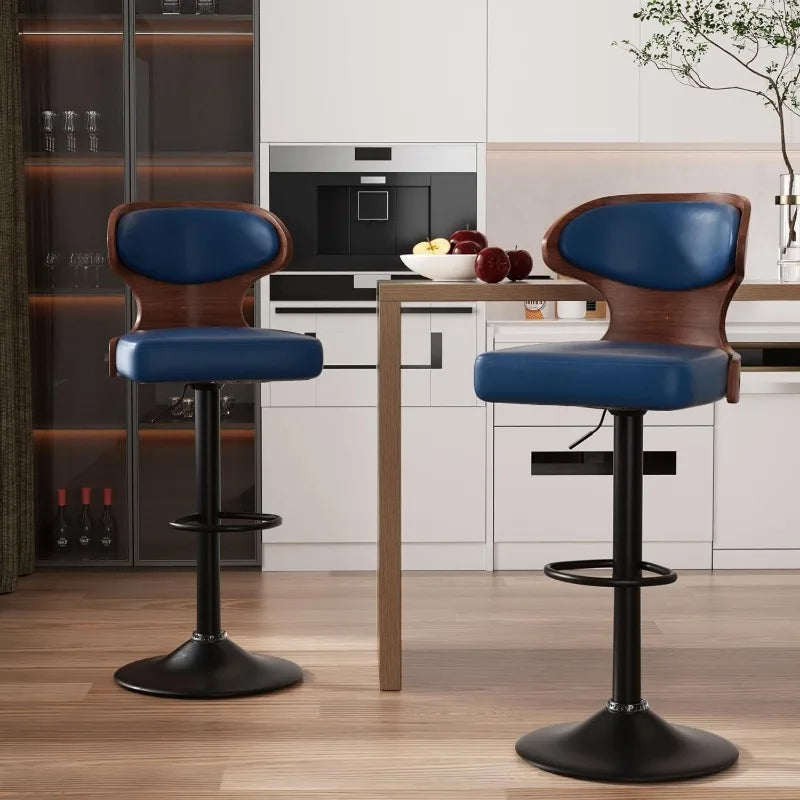 Wrought Iron Leather Barstool