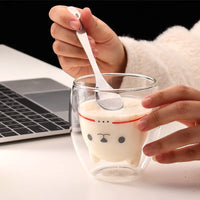 Double Layer Animal Style Glass - 280ML Cute Drinkware