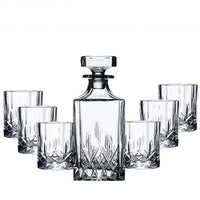 Crystal Glass Wine Decanter Set with Cups