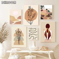 Abstract Lines Botanical Boho Poster - Canvas Print 50x70cm