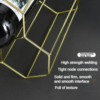 Modern Metal Honeycomb Wine Rack - Stylish 8-Bottle Storage