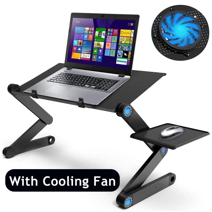 Adjustable Aluminum Laptop Desk - Portable Ergonomic Stand