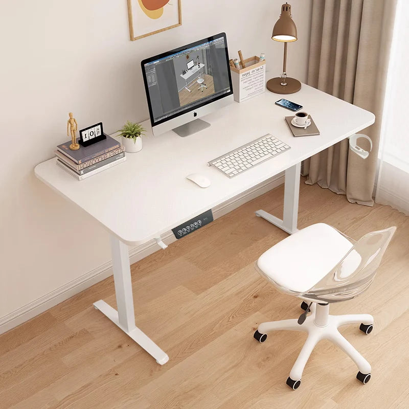 Height-Adjustable Computer Desk with Drawer - Classic Design