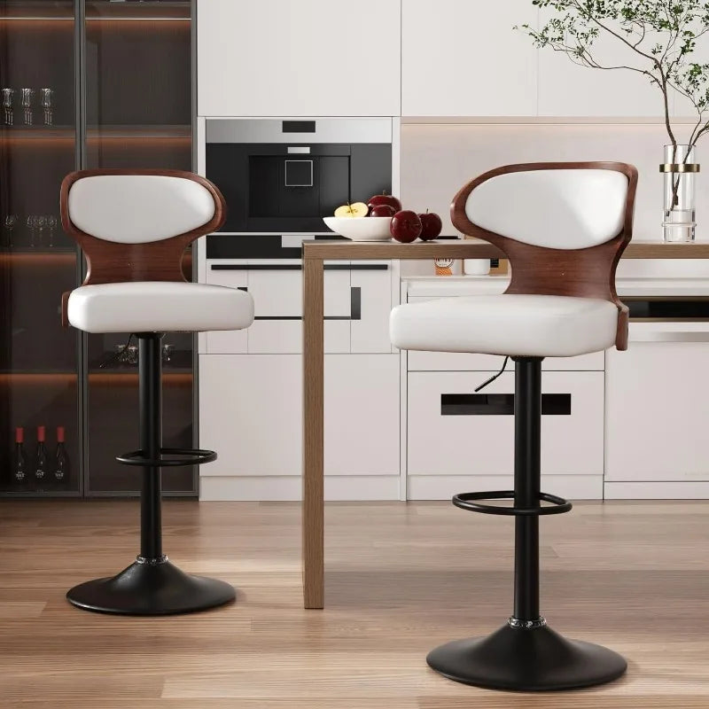 Wrought Iron Leather Barstool
