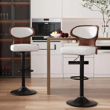 Wrought Iron Leather Barstool