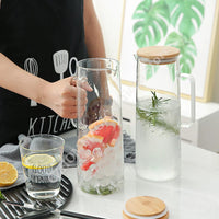 Premium Glass Water Pitcher with Handle - 1.7L