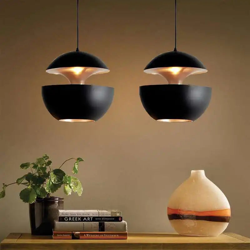 Apple Shape LED Pendant Lamp - Unique Aluminum Design E27