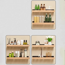 Nordic Wood Iron Wall Shelf