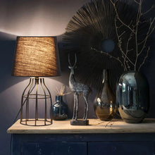 White Metal Fabric Table Lamp
